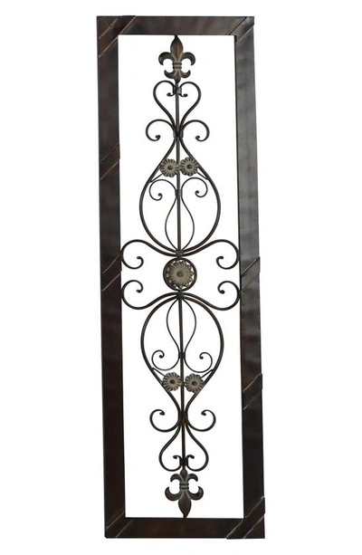 Shop Willow Row Industrial Iron Wall Decor Panel In Brown