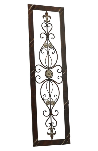Shop Willow Row Industrial Iron Wall Decor Panel In Brown