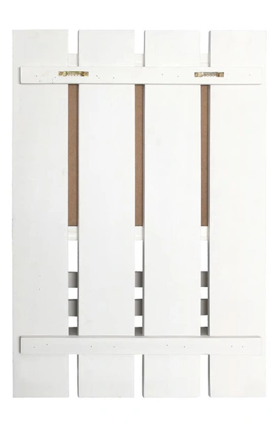 Lalia Home Chalkboard Sign Key Holder Wall Organizer In White Wash