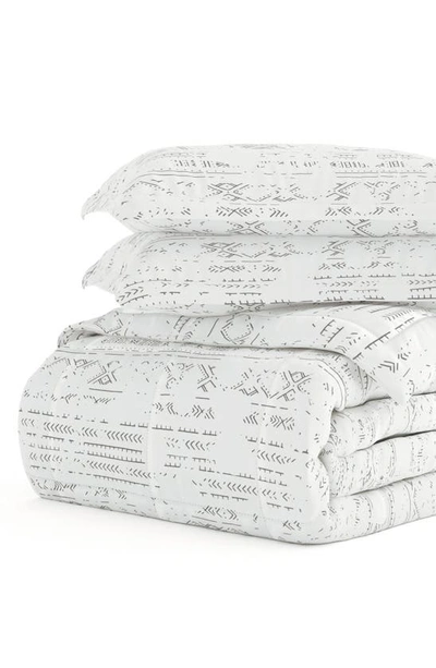 Homespun Light Gray Premium Microfiber Comforter In Light Gray
