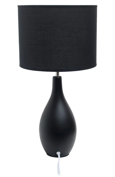 Shop Lalia Home Bowling Pin Ceramic Base Lamp In Black