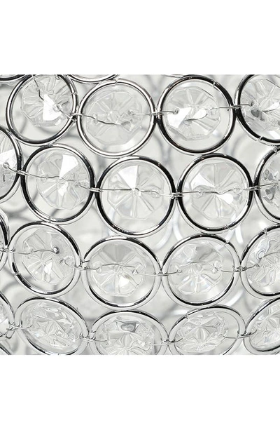 Lalia Home Elipse Crystal Circular Bowl Candle Holder In Chrome
