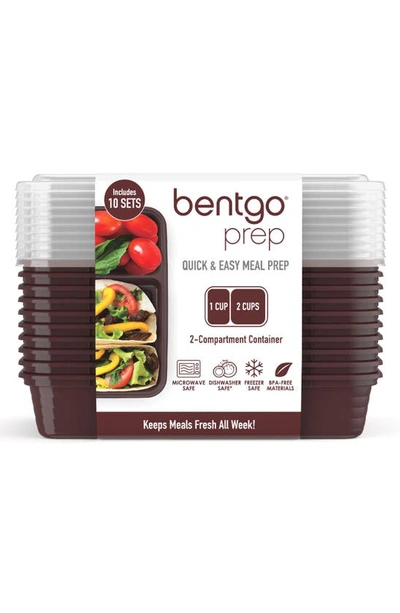 Bentgo Prep 2-compartment Meal Prep Containers In Burgundy