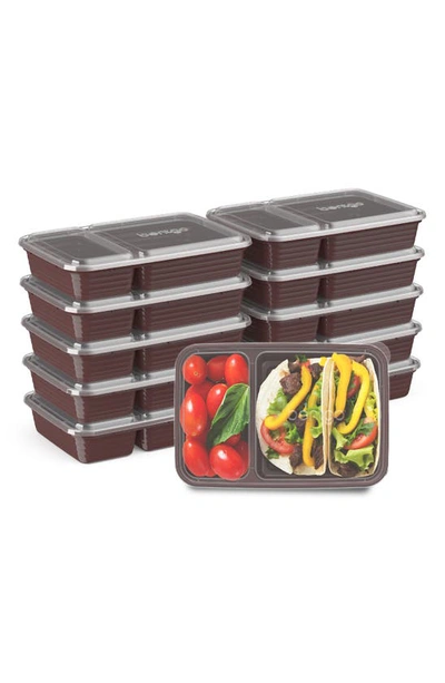 Bentgo Prep 2-compartment Meal Prep Containers In Burgundy