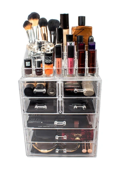 Sorbus Acrylic Cosmetics Makeup & Jewelry Storage Case Display In Clear