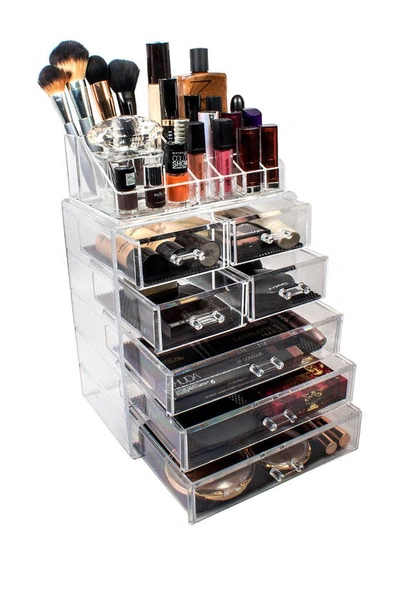 Sorbus Acrylic Cosmetics Makeup & Jewelry Storage Case Display In Clear