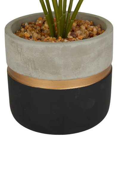 Ginger Birch Studio Green Faux Foliage Monstera Artificial Plant With Colorblock Pot In Green