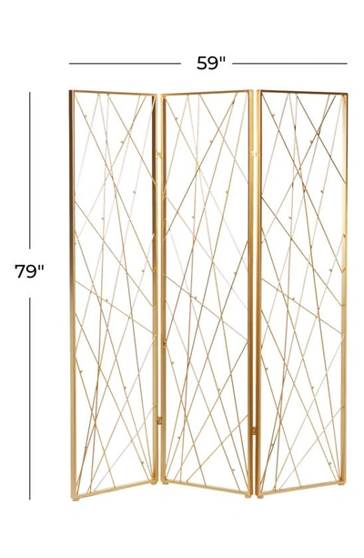 Shop Vivian Lune Home Tall Gold Metal Abstract Pattern Room Divider