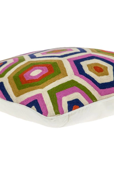 Parkland Collection Acia Mulit-color Hexagon Accent Pillow In Multicolored