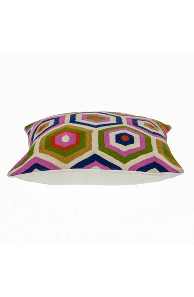 Parkland Collection Acia Mulit-color Hexagon Accent Pillow In Multicolored