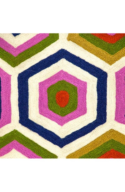 Parkland Collection Acia Mulit-color Hexagon Accent Pillow In Multicolored