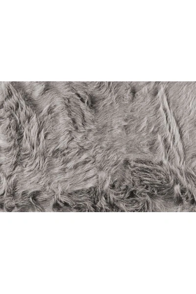 Shop Luxe Gordon Faux Fur Throw In Gray
