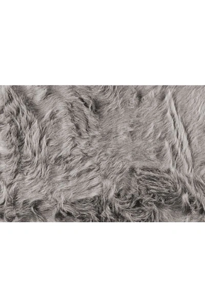Luxe Gordon Faux Fur Throw In Gray