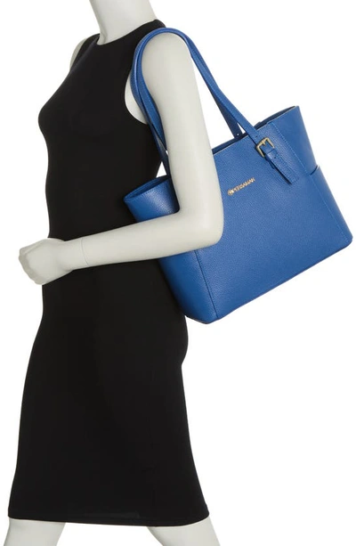 Shop Persaman New York Angeline Leather Tote Bag In Royal Blue