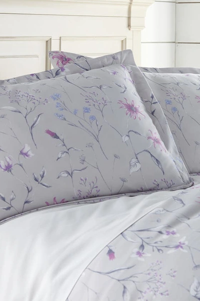 Southshore Fine Linens Luxury Premium Floral Collection Duvet Cover Set In Gray