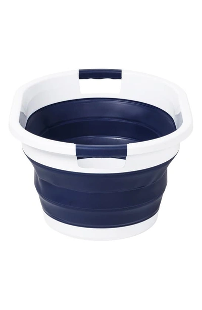 Shop Honey-can-do Collapsible Hamper In Navy Blue