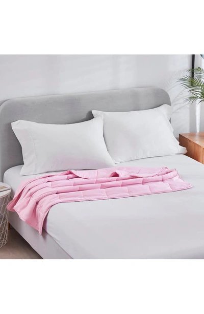 Shop Bon Voyage Microfiber Travel Weighted 5lb Blanket In Pink