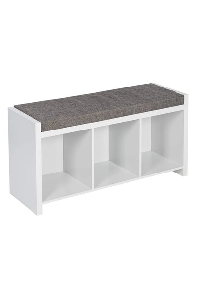 Shop Honey-can-do White 3-cube Storage Bench