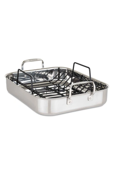 Shop Viking 3-ply Mirror Finish Roasting Pan With Carving Set In Silver