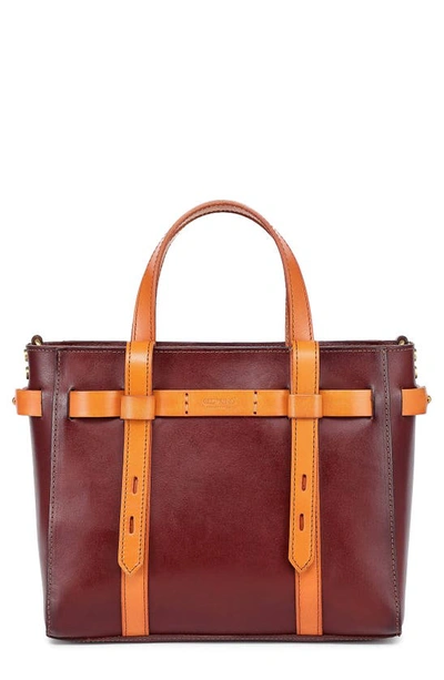 Shop Old Trend Westland Leather Mini Tote In Brown