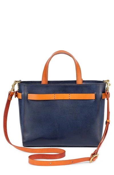 Shop Old Trend Westland Leather Mini Tote In Navy