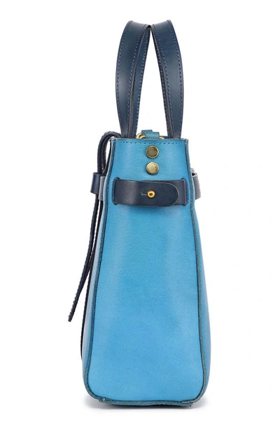 Shop Old Trend Westland Leather Mini Tote In Turquoise