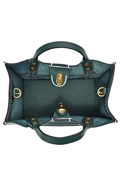 Shop Old Trend Rosa Transport Leather Tote In Teal