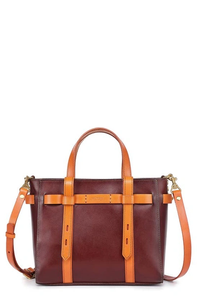 Shop Old Trend Westland Leather Mini Tote In Brown