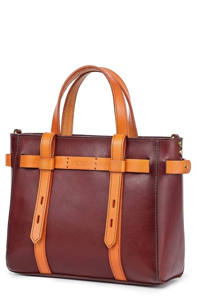 Shop Old Trend Westland Leather Mini Tote In Brown