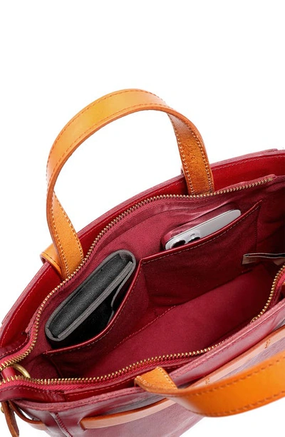 Shop Old Trend Westland Leather Mini Tote In Red