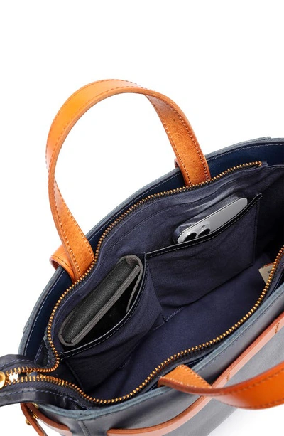 Shop Old Trend Westland Leather Mini Tote In Navy