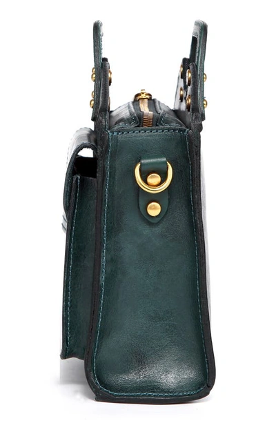 Shop Old Trend Basswood Leather Mini Tote In Teal