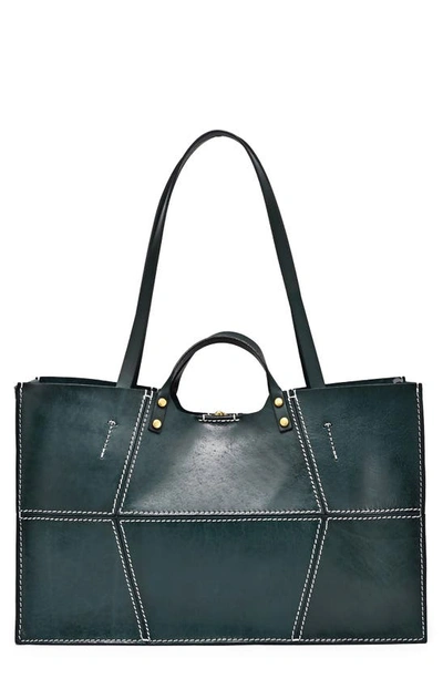 Shop Old Trend Rosa Leather Tote In Teal