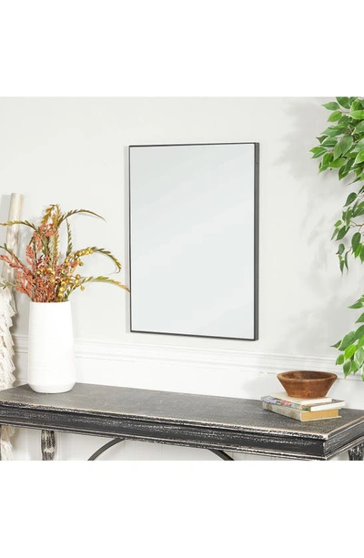 Shop Vivian Lune Home Black Wood Rectangle Shaped Wall Mirror With Thin Minimalistic Frame