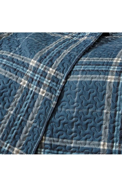 Southshore Fine Linens Plaid Collection- Luxury Premium Oversized Quilt Set In Blue