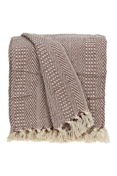 Shop Parkland Collection Thor Casual Beige 52" X 67" Woven Handloom Throw