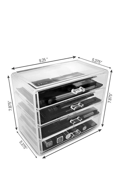 Sorbus Acrylic 4 Drawer Cosmetics Makeup & Jewelry Storage Case Display In Clear