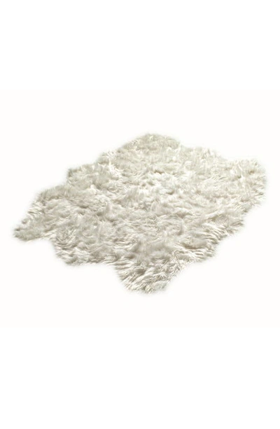 Shop Luxe Gordon Faux Fur Rug In Off White