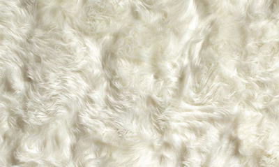 Luxe Gordon Faux Fur Rug In Off White