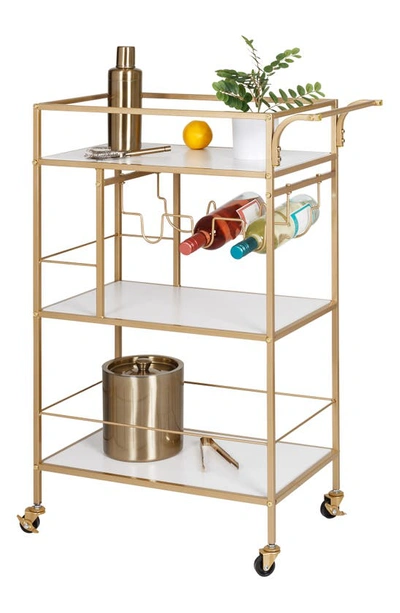 Shop Honey-can-do 3-tier Bar Cart In Gold