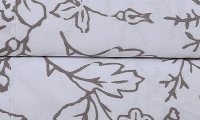 Southshore Fine Linens Winter Brush Sheet Set In White W/ Warm Sand Flowers