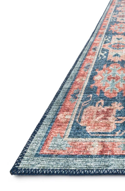 Loloi Ii Rosette Collection Rug In Turquoise / Terracotta