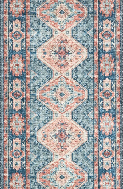 Loloi Ii Rosette Collection Rug In Turquoise / Terracotta