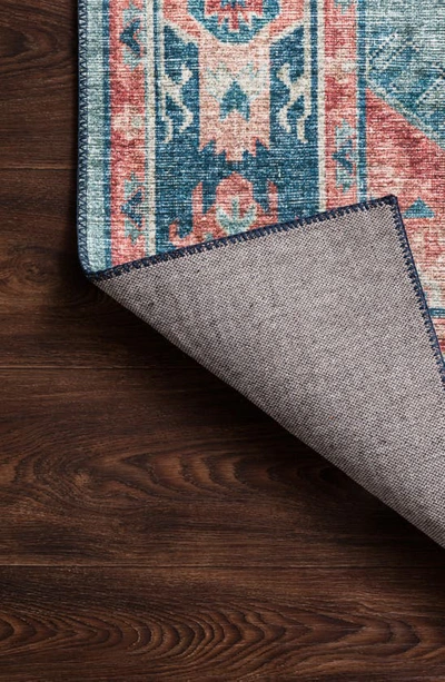 Loloi Ii Rosette Collection Rug In Turquoise / Terracotta