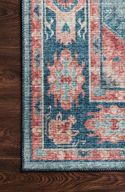 Loloi Ii Rosette Collection Rug In Turquoise / Terracotta
