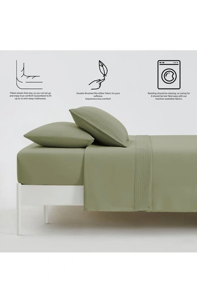 Southshore Fine Linens Premium Collection Pleated Extra Deep Pocket Sheet Set In Sage Green