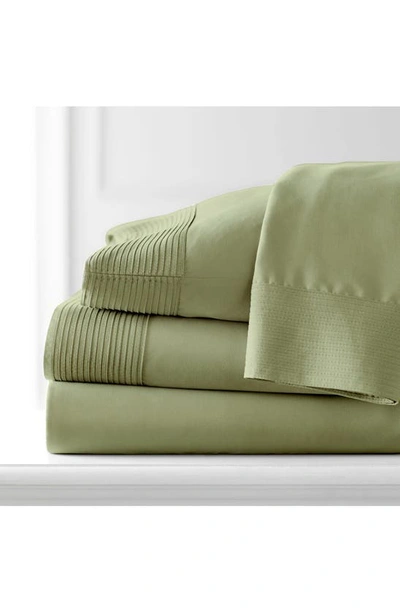 Southshore Fine Linens Premium Collection Pleated Extra Deep Pocket Sheet Set In Sage Green