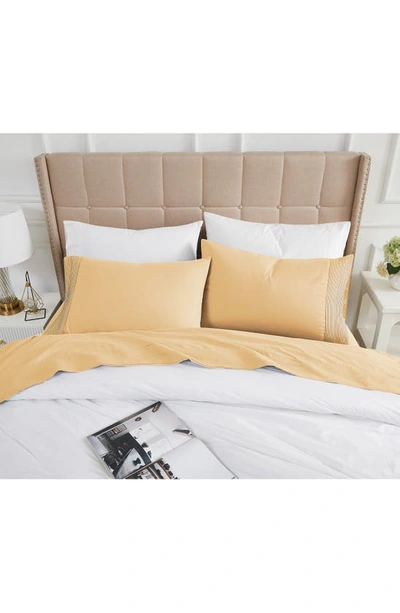 Southshore Fine Linens Premium Collection Pleated Extra Deep Pocket Sheet Set In Gold