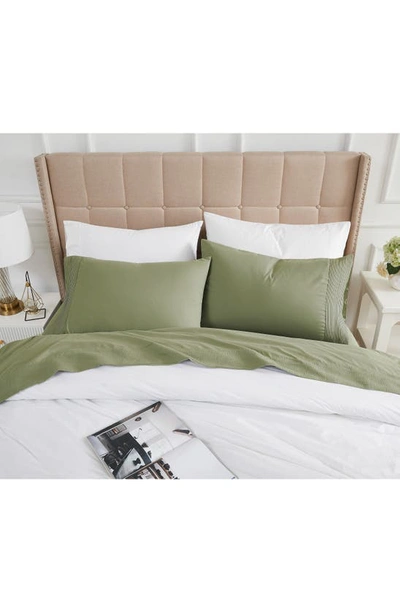 Southshore Fine Linens Premium Collection Pleated Extra Deep Pocket Sheet Set In Sage Green