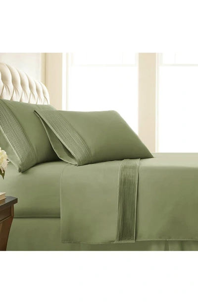 Southshore Fine Linens Premium Collection Pleated Extra Deep Pocket Sheet Set In Sage Green